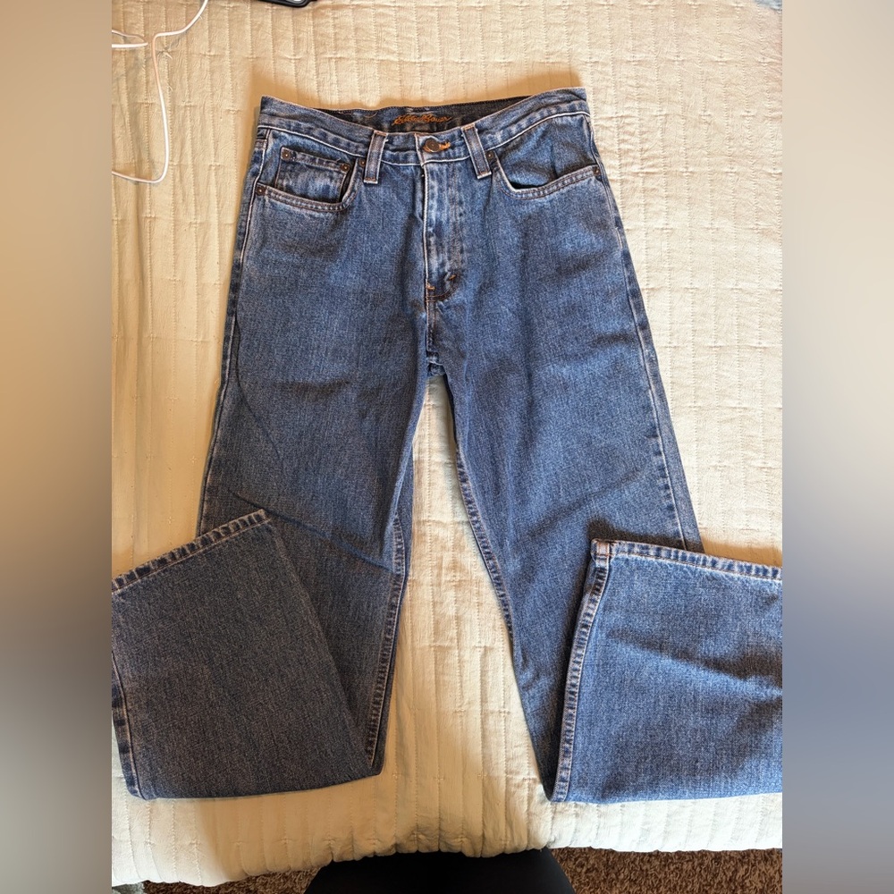 Eddie Bauer Men's Straight-Leg Denim Jeans - Medium Blue